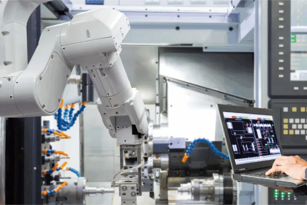 平角線ステーター量産設備(ロボットチャック)